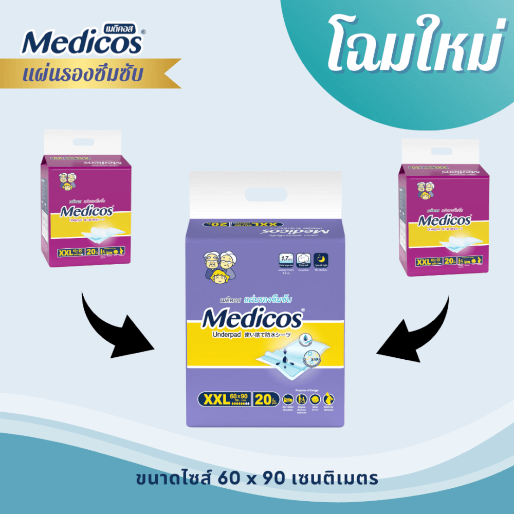 แผ่นรองซึมซับ MEDICOS ไซซ์ XXL 20 ชิ้น X 1 แพ็ค_2